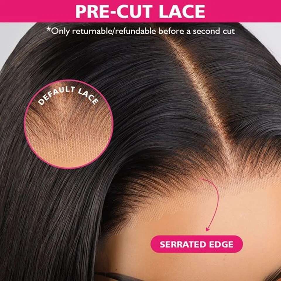 4X6 Precut Closure Glueless Wig Ready To Wear Transparent Lace 5X5 Straight Human Hair Wigs For Women
