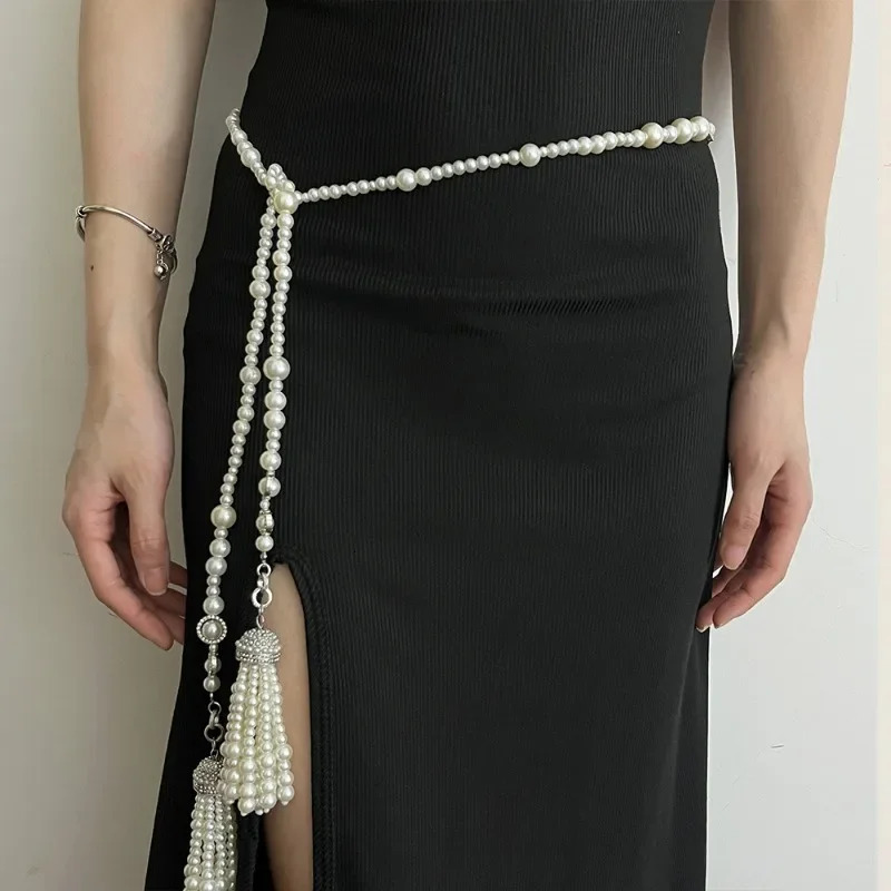 Bilandi Modern Jewelry Temperament Simulated Pearl Tassel Necklace For Women Wedding Gifts Delicate Accessories250108