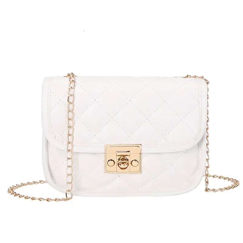 New Fashion Female Rhombus Embroidered Solid Color Chain Womens Shoulder Crossbody Casual Trendy Phone Bag