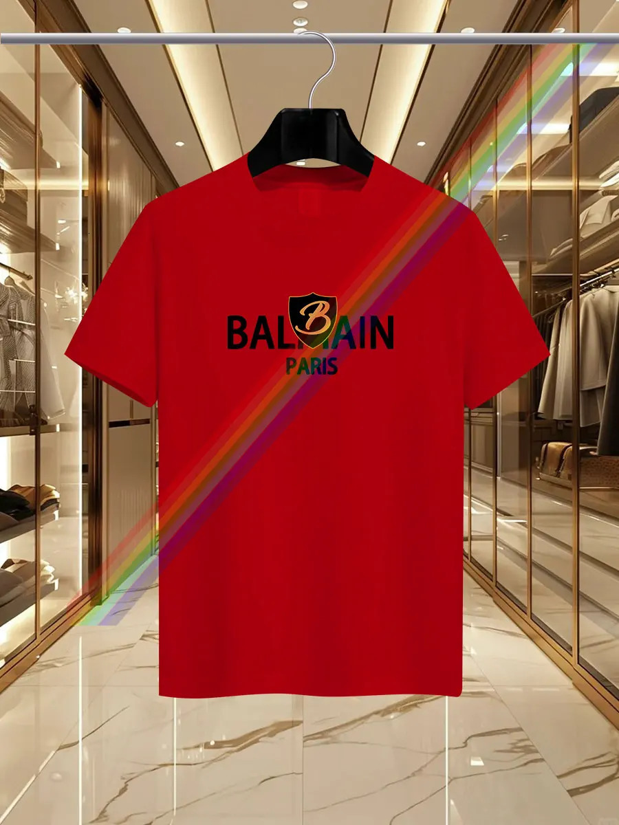 Mens y summer fashion BALM letter print Tshirt Pure cotton crewneck casual trend Highend Y2K high quality 250106