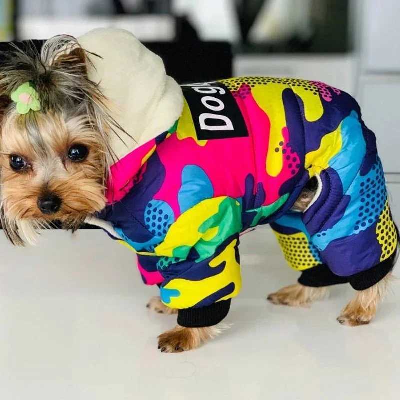 Winter Pet Dog Clothes Super Warm Jacket Thicken Cotton Coat Waterproof Pets Clothing For Small Dogs French Bulldog Puppy OutfitXJ250109