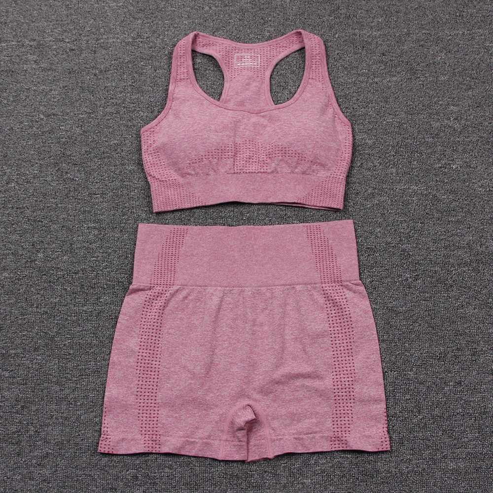9 Colors Seamless Yoga Set Sport Set Women Fitness Gym Clothing Padded Sports Bra High Waist Gym Shorts Gym Set Sports SuitsXJ250109