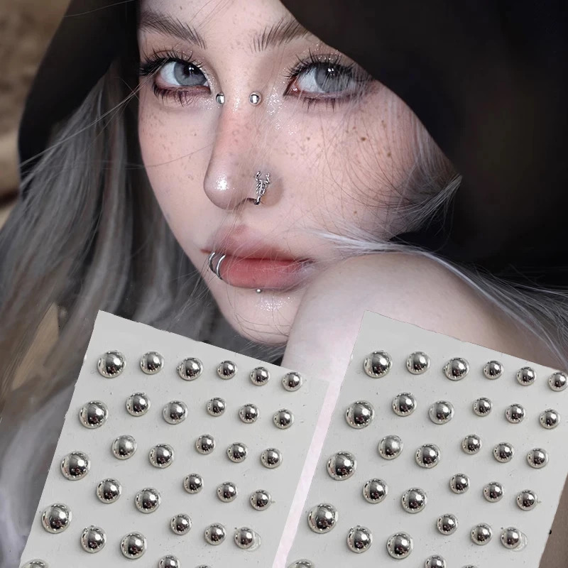Lip Piercing Eyeshadow Face Diamonds Sticker No Need for Glitter Crystal Temporary Tattoo 3D 241230