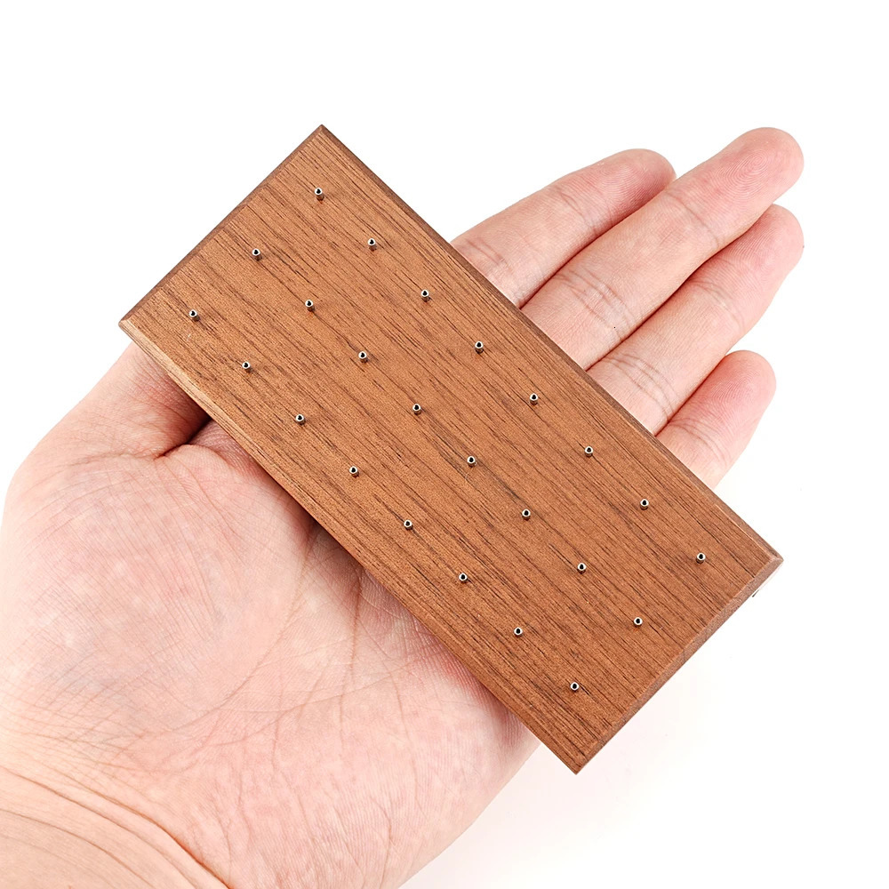 Wooden Earring Holder For Jewelry Black Walnut Wood Vintage Jewelry Display Stand with 24 Holes 250106