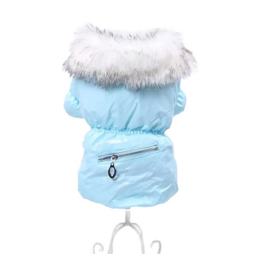 XKSRWE Dog Cat PU Leather Coat Jacket with Zipper Pocket Design Pet Puppy Dress Hoodie Winter Warm Clothes ApparelXJ250109