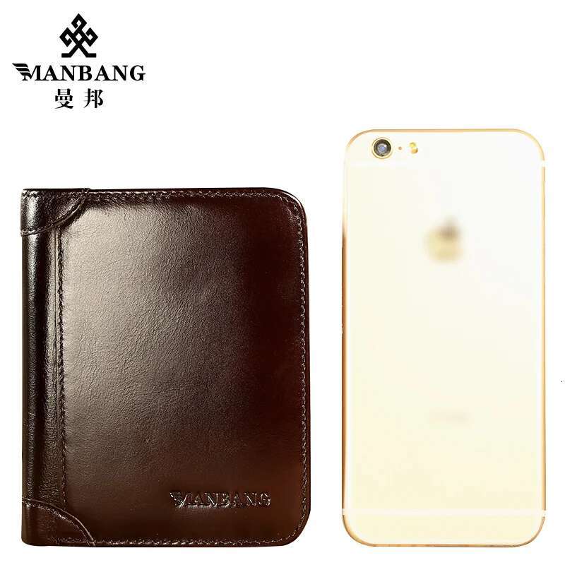 PT062,Mang Classic Style Genuine Leather Wallets Short Male Purse Card Holder Wallet Men Fashion High Quality