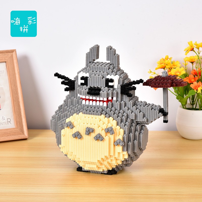 25cm high Hi Caipin Totoro Children and Adults Puzzle Pellet Building Blocks Assembly Toys