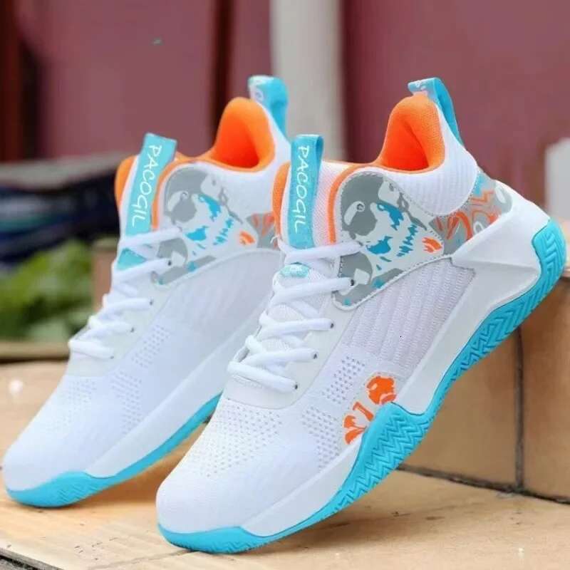Mens Sneakers Man Four Seasons New Durable Shock Absorbing Elastic for Men Outdoor Male Running Shoes Basketball Shoe