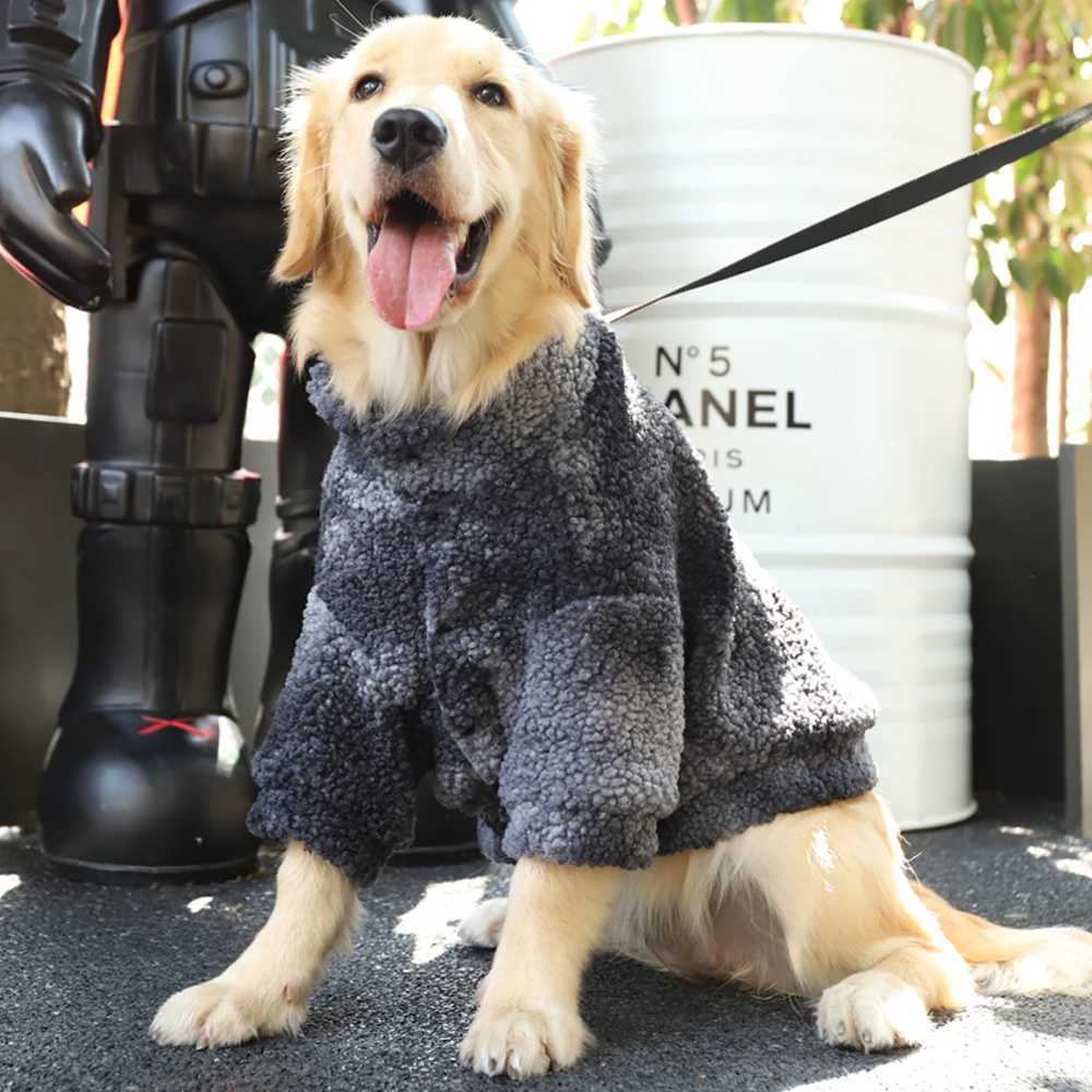 HOOPET 3XL-7XL Winter Thick Big Dog Clothes Lambs Wool Jacket for Medium Large Dogs Windproof Coat Pet AccessoriesXJ250109