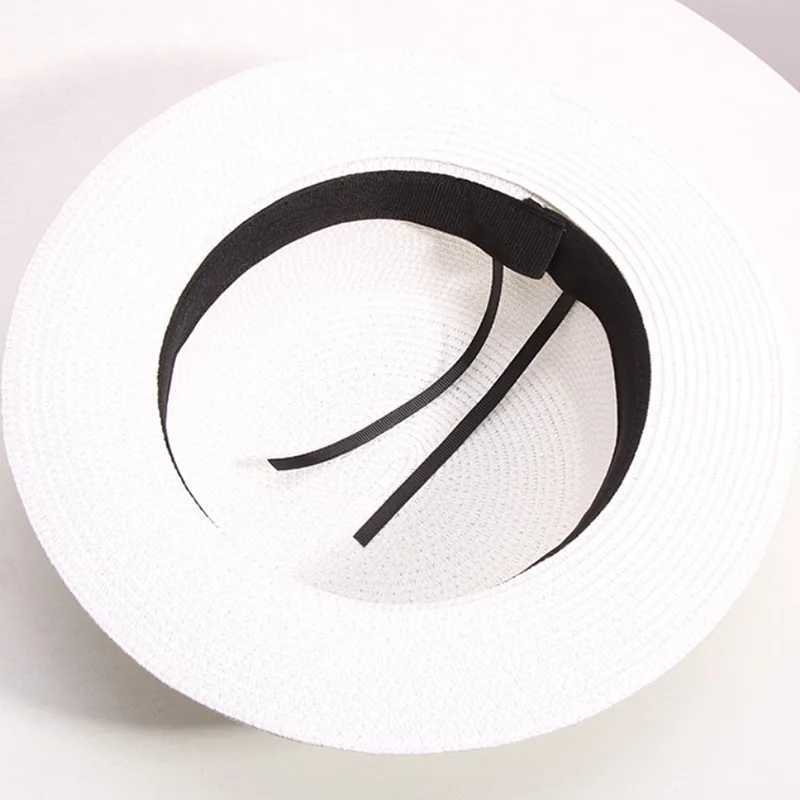 Straw hat Warm summer flat topped small hat beach vacation hat woven straw hat sun hat X250109