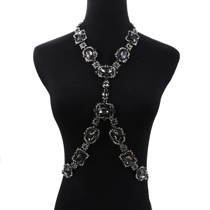 Sexy Bodychain Jewelry Accessory Ruby Red Crystal Rhinestone Bra Harness Corset Necklace Waist Body Chain for Women Men 250107