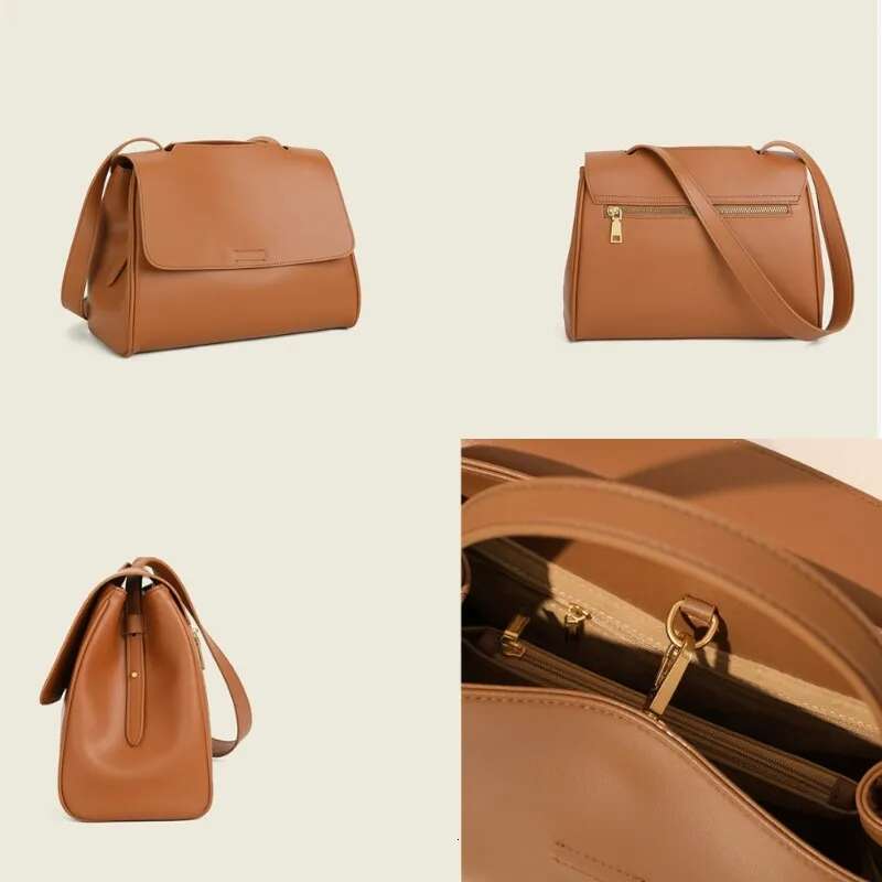 Jamhoo France Niche Design Handbag High Capacity Crossbody Shoulder Bags For Women Solid Color Shopper Bag