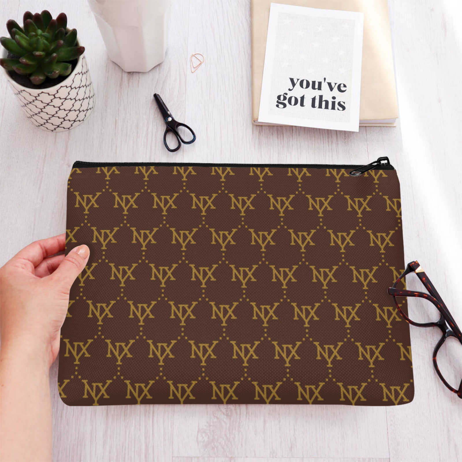 NXY Canvas Makeup Bag Cosmetic Bag Clutch Bag Large Makeup Organizer Bags Cosmetic Pouch Women Cute Toiletry Beauty Case