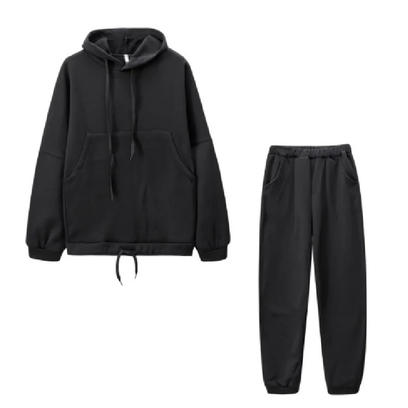 Europe and the United States Spring Autumn Fashion Big Pocket Solid Color Sweater Leisure Twopiece Set 250106