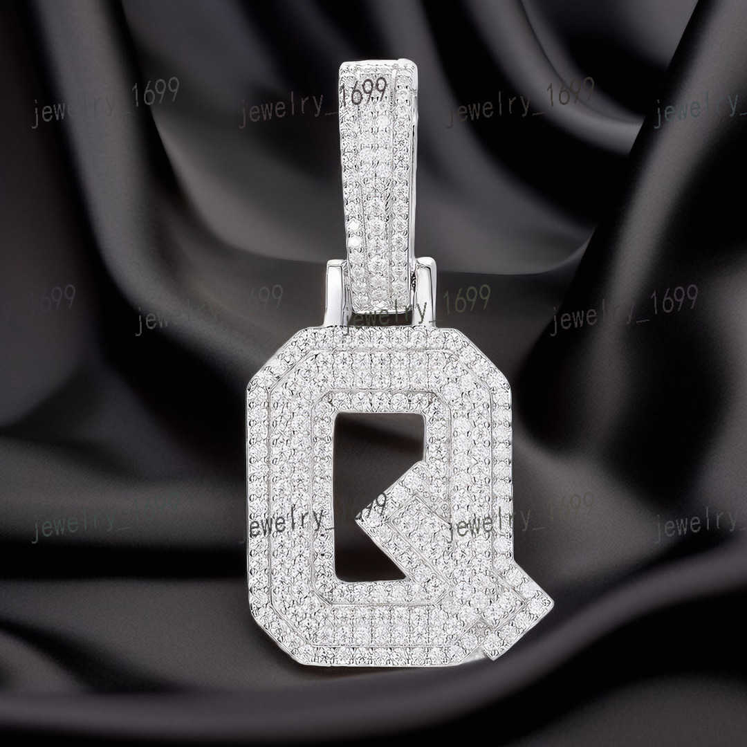 Stylish Gold-Plated Moissanite Pendant for Men - 925 Sterling Silver Chain Iced Out Design Essential Hip Hop Accessory
