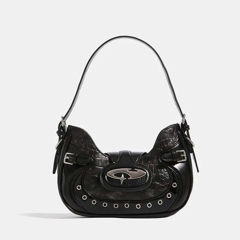 Millennium Spicy Girl Motorcycle Female Crowd Design Underarm Single Shoulder Handheld Crossbody Bag