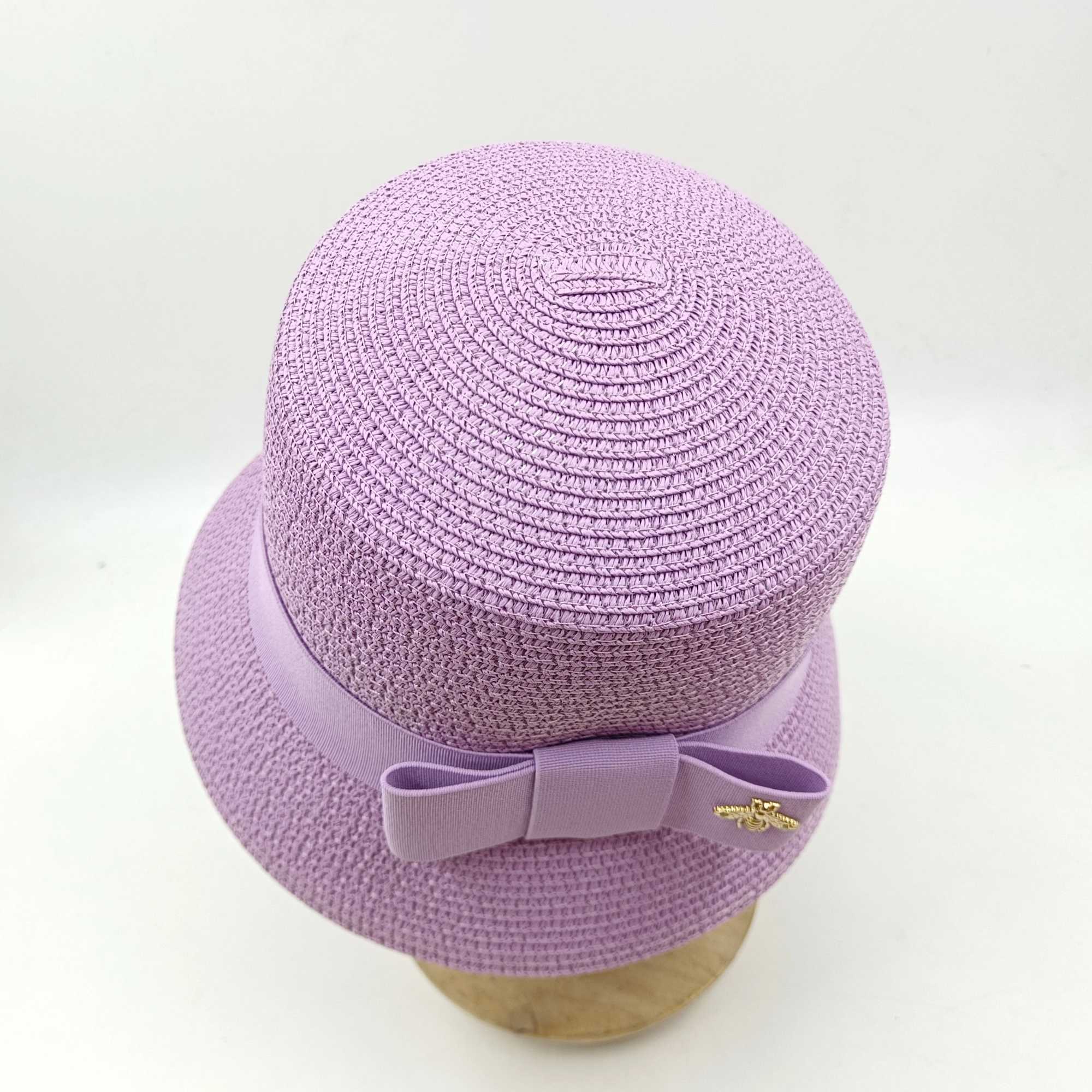 Purple Hat 2024 New Wens Sun Hat Folding Beach Hat Small Brim Travel Sunscreen Hepburn Sun Hat X250109