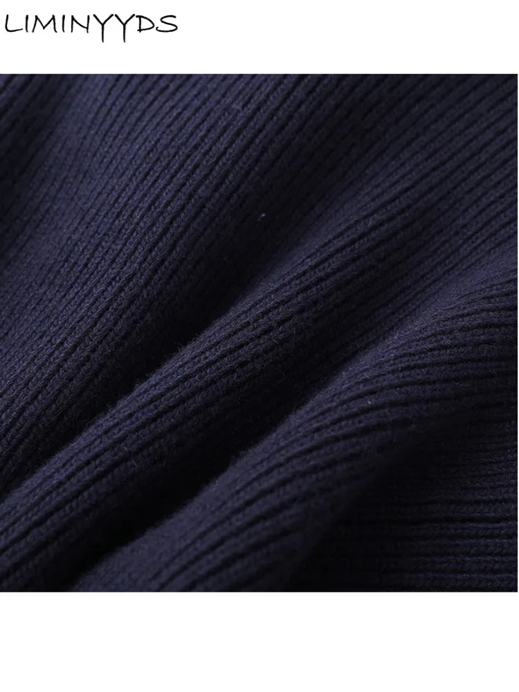 Korean Fashion Sweater Jacket Spring Autumn Denim Patchwork Knit Cardigan Turndown Collar Single Breasted Vingtage Coat 250108