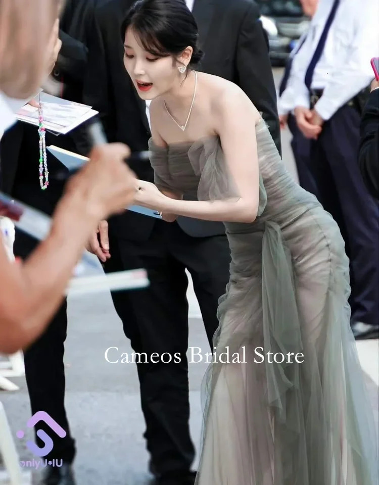 FANAN Customized Mermaid Evening Party Dresses Tulle Korea Green Ruched Wedding Women Gowns Event Prom 250106