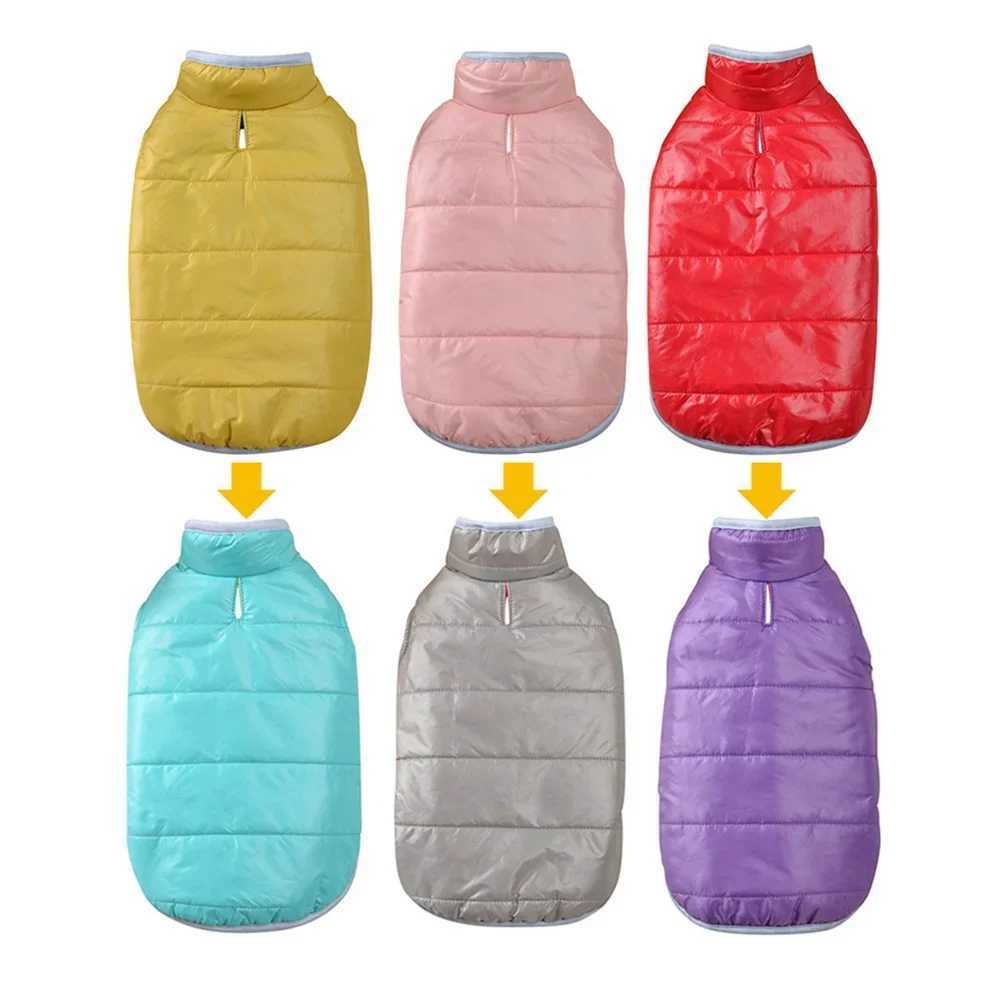 Reversible Dog Coat Double Side Wear Dog Vest Jacket Waterproof Winter Dog Coat Cold Weather Pet Outfit for Small Medium DogsXJ250109