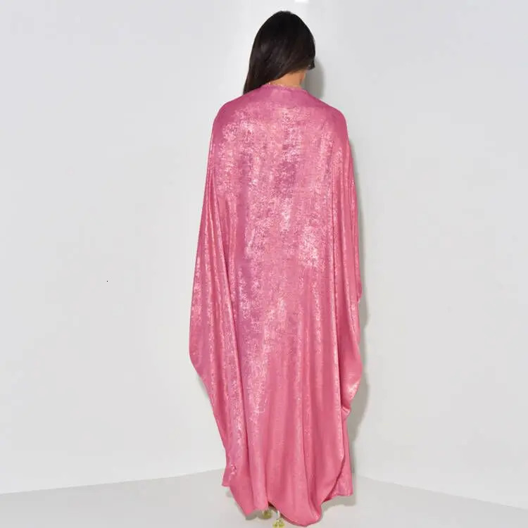 Ramadan Loose Batwing Muslim Abaya Dubai Turkey Islam Prayer Clothes African V Neck Long Dresses For Women Large Kaftan Robes 250106