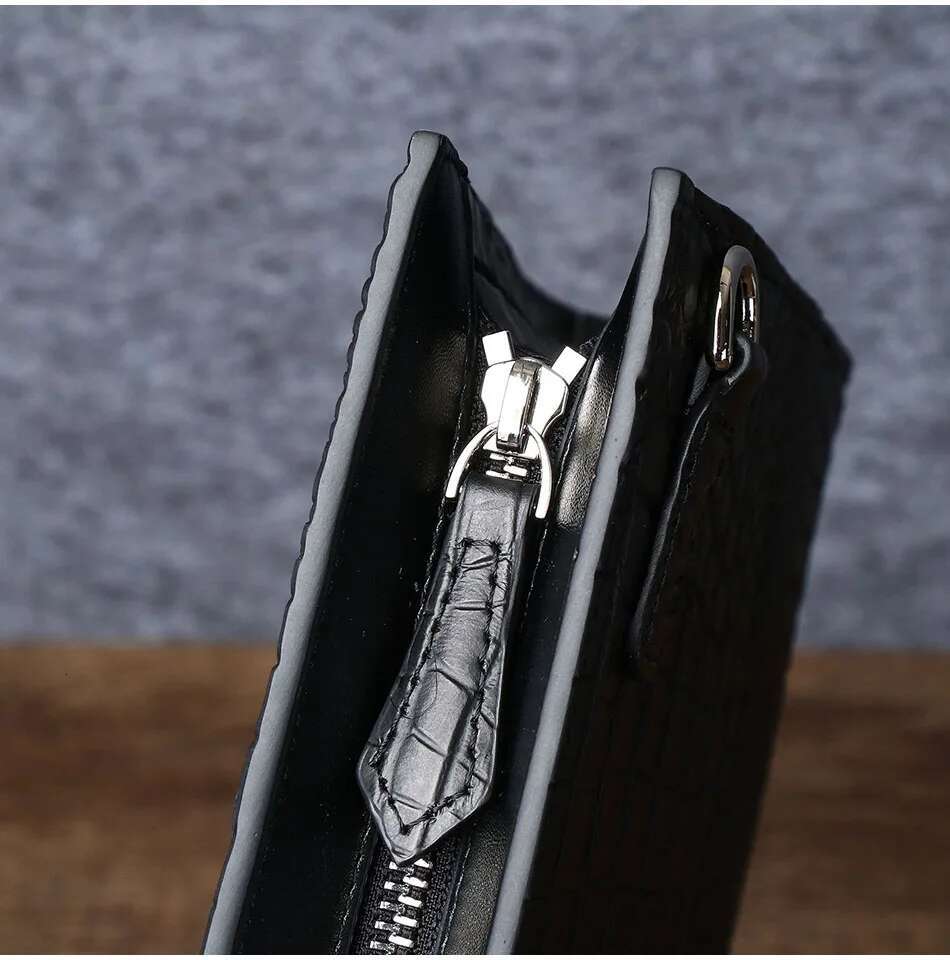 High Quality Men's Clutch Genuine Leather High-Capacity Cowhide Bag