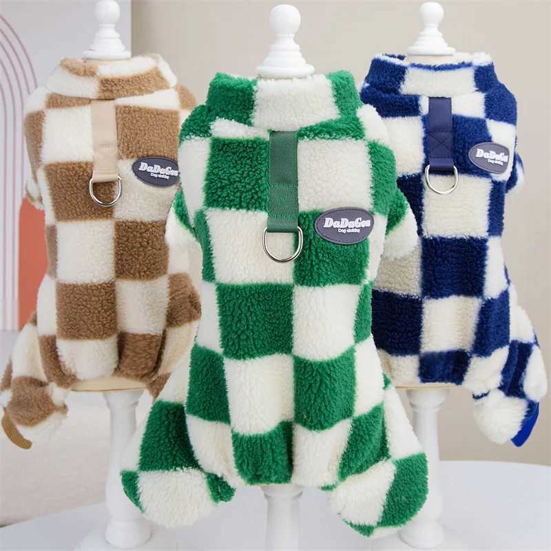Winter Warm Fleece Pet Dog Jumpsuit for Small Medium Dogs Puppy Cat Pajamas Coat Chihuahua Clothes Pets Costume Yorkie OutfitsXJ250109