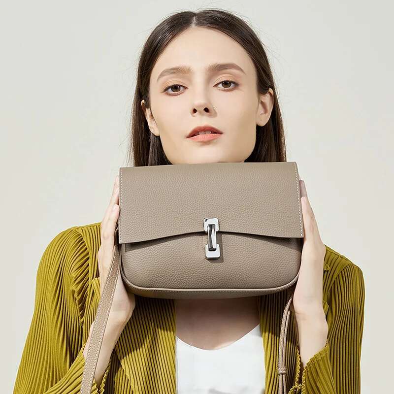 Saddle Bag For Women 2024 New Fashionable Versatile Mother Handbag Lady Genuine Leather Crossbody Girls Single Shoulder Bags