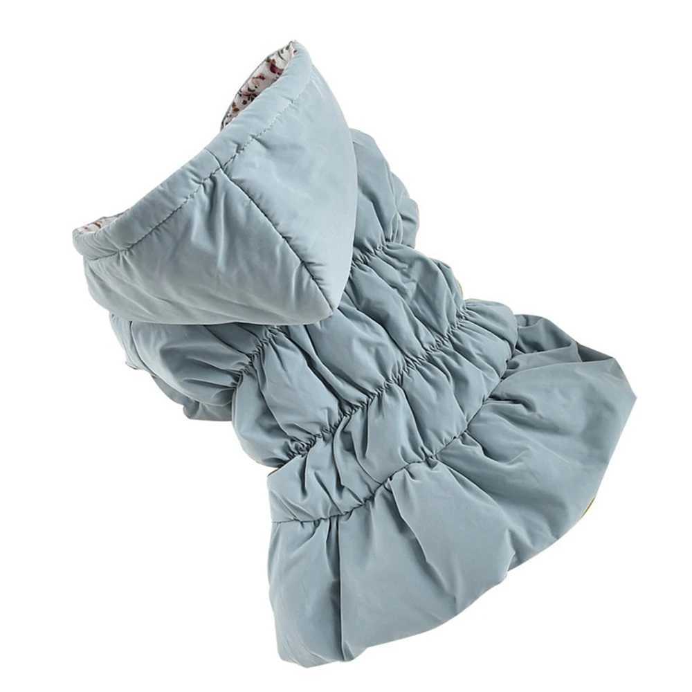Winter Pet Clothes Warm Dress Hoodie Floral Bubble Skirt Dog Autumn Winter Coat Outfit ClothesXJ250109