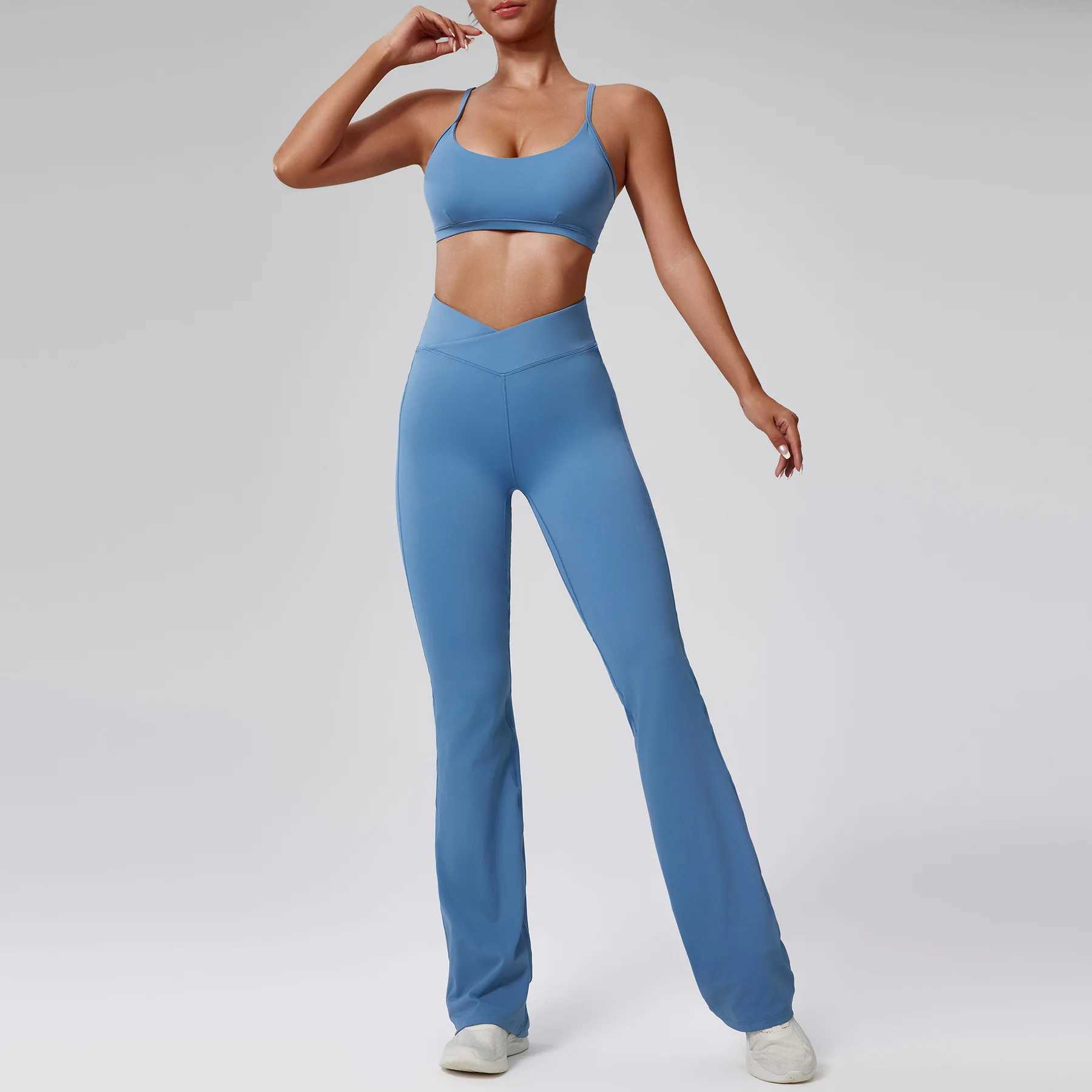 Women Tracksuit 2PCS Yoga Set Workout Clothes Sportswear Gym Clothing High Waist Leggings Fitness Bra Sports Suits Athletic WearXJ250109