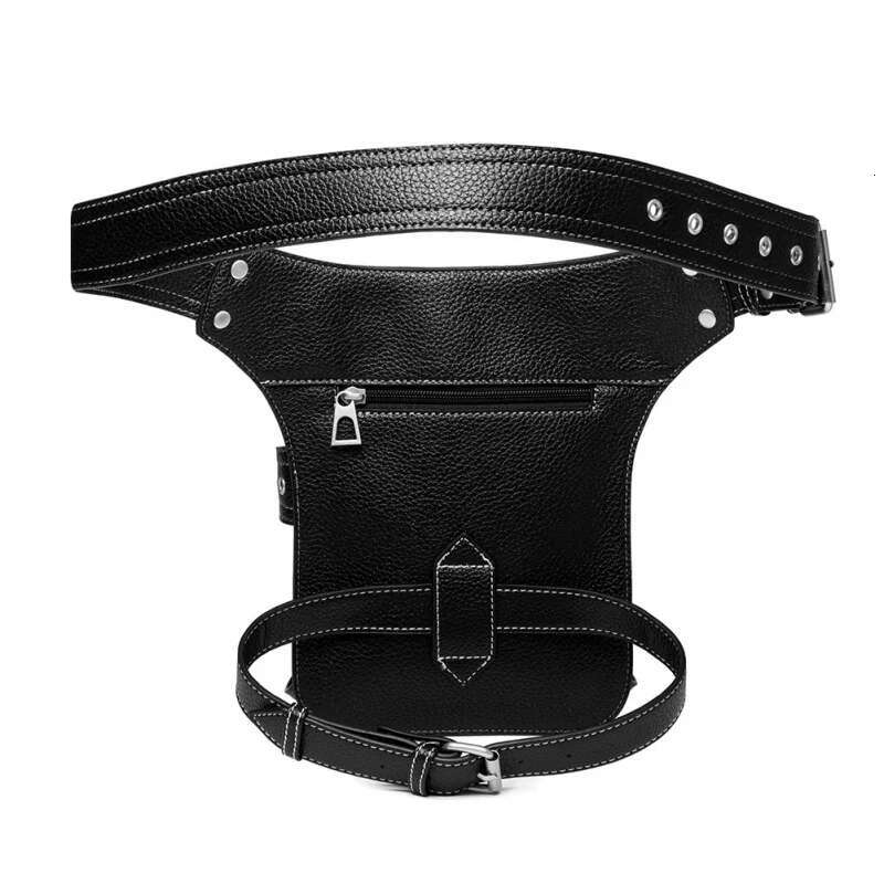 New Tactical Leg Riding Men's Belt PU Leather Motorcycle Leggings Outdoor Bag