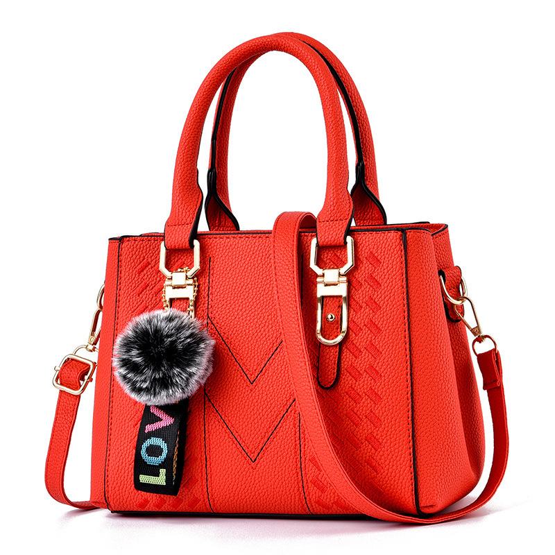 New Designer Bag With High-quality Fashion Embroidery Large Capacity Shoulder Ball Pendant Handbag Boston Bag Wallet