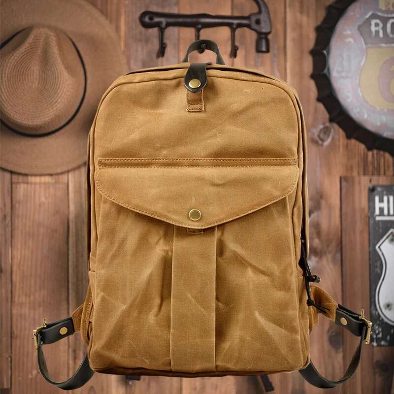 Men Daypacks Vintage Canvas Travel Leather School Bag Casual Fashion Waterproof Outdoor Bag Women Backpack Mochilas