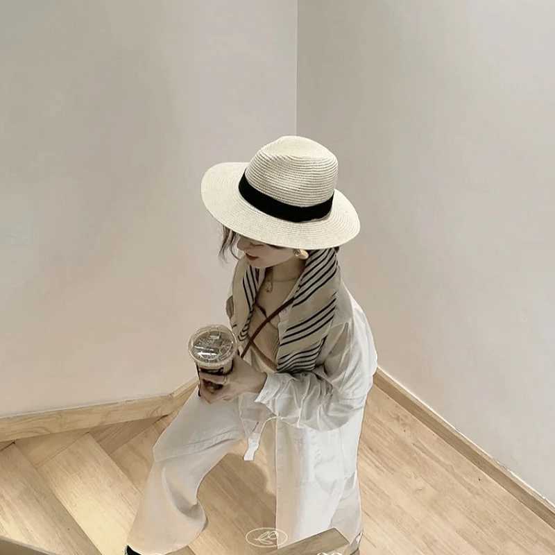 Large 63CM Panaman straw hat with folding straw hat plus size mens jazz top hat sun protection and sunshade hat X250109