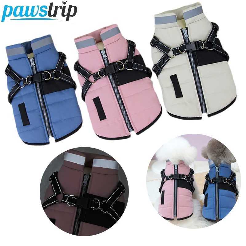 Winter Warm Pet Dog Coat Jacket with D-Ring Reflective Dog Clothes for Small Medium Dogs Puppy Clothes Pet SuppliesXJ250109