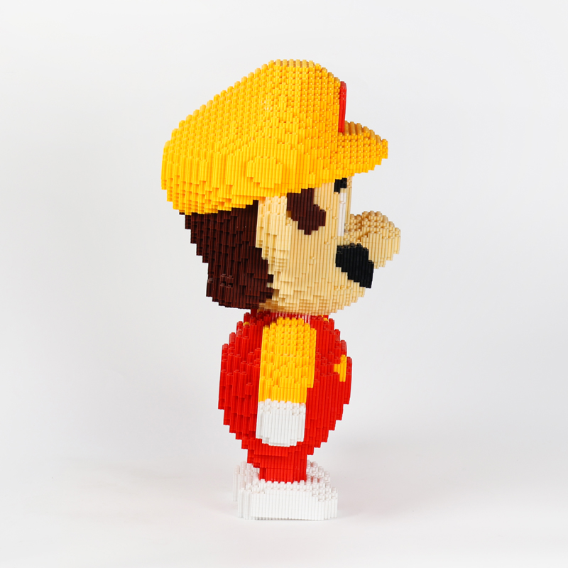 42cm high Hi Caipin Yellow Mary Children's adult educational building blocks particles assembled toys