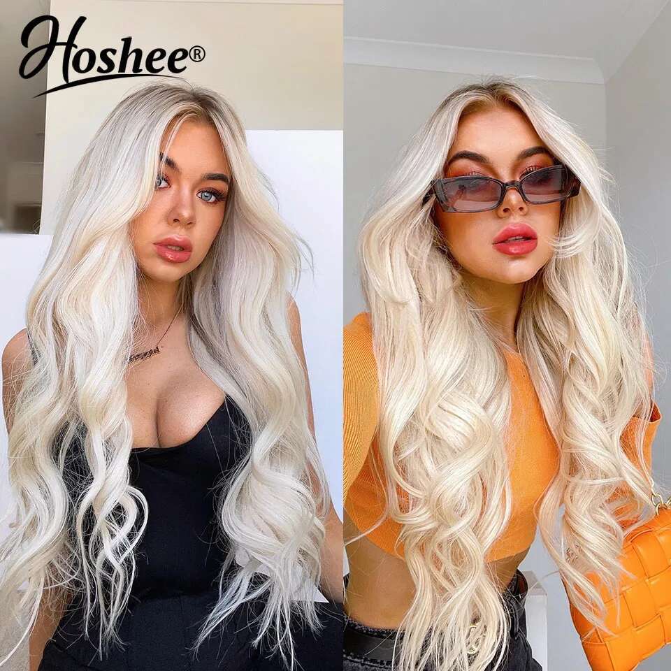 180% Density Ombre Ash Blonde Front Human 5x5 Glueless HD Lace Closure For Women Body Wave Hair Wigs