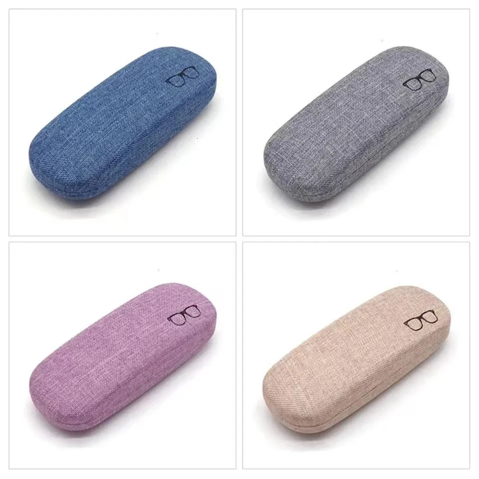 Fashion Glasses Case Hard Shell Linen Fabrics Eyewear Cases Cover Protective for Men Women Sunglasses Eyeglasses Box 250109