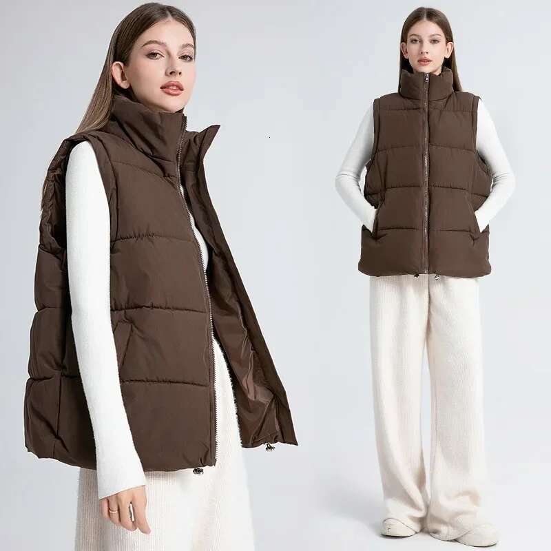 Advanced White Duck Down Autumn And Winter Women's Fashionable Korean Style Loose Designer Jacket Warm Jacket Cotton Vest