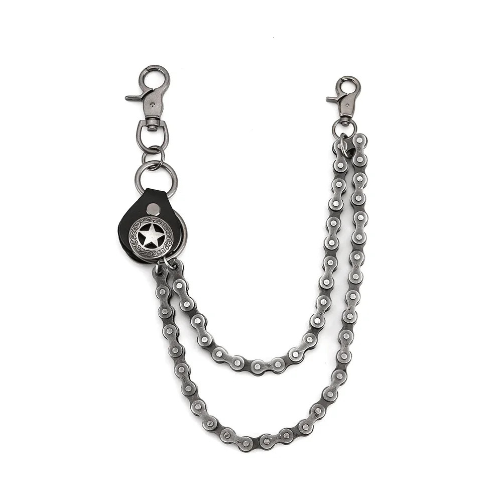 Mens Keychain Wallet Rock Hip Hop Street Punk Electroplated Rivet Pant Chain DR82 250107
