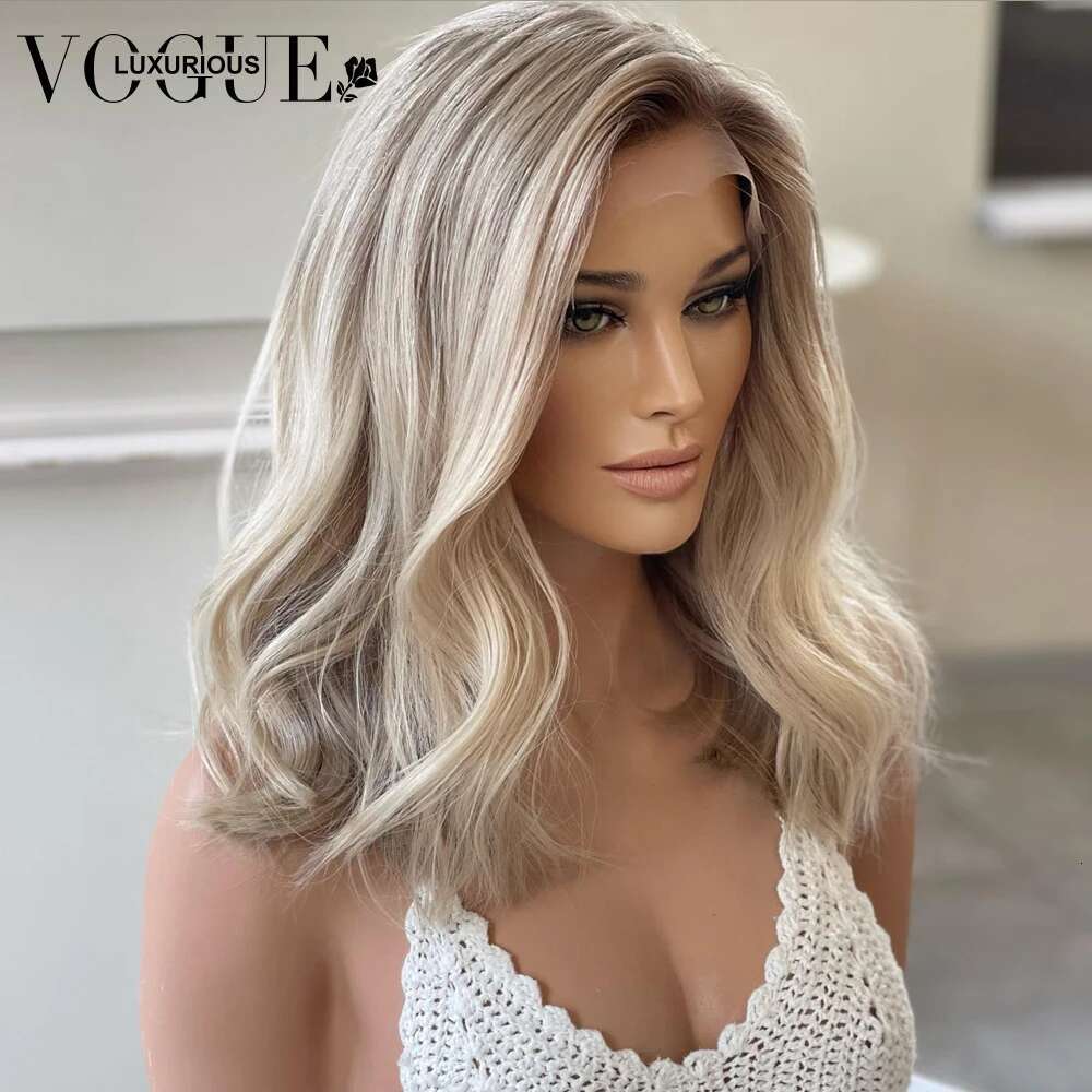 Ash Body Wave 100% Real Human Cream Blonde 13x6 Lace Wig 210% Density Pre Cut Ready To Wear Brazilian Hair Wigs