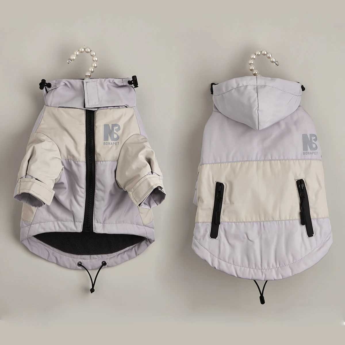 Winter Dog Jacket Thickened Fleece Warm Dog Clothes Waterproof Raincoat French Bulldog Puppy Coat Windproof Big Dog ClothingXJ250109