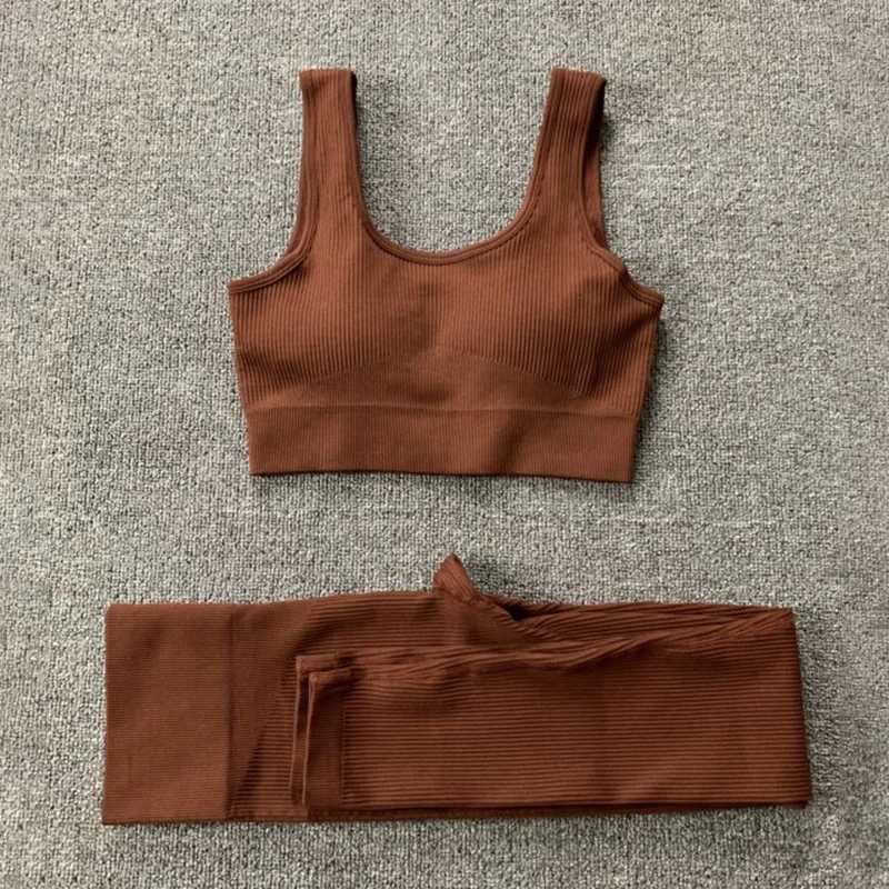 Women Seamless Yoga Set Gym Workout Clothes for Female Push Up Bra High Waist Leggings Sexy Fitness Sportswear Sports SuitsXJ250109