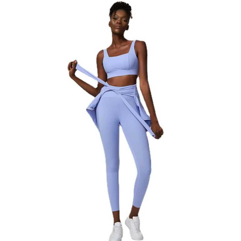 2 Pieces Fitness Yoga Set Women Solid Color Stretchy Sports Suit Gym Bras High Waist Leggings Female Breathable Workout ClothesXJ250109
