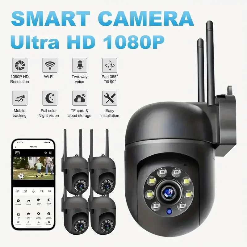 Caméra de surveillance WiFi 355 degrés Walkie Talkie Home Security Camera 2.4G Système de sécurité domestique Système de sécurité à domicile x250