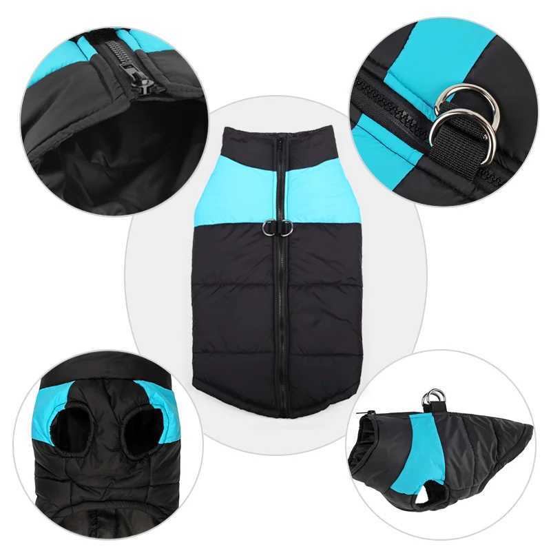 8 Size S-5XL Winter Dog Clothes For Pet Waterproof Warm Large Dog Vest Cat Puppy Dog Ski Coats Jackets Green/Red/Blue/PinkXJ250109