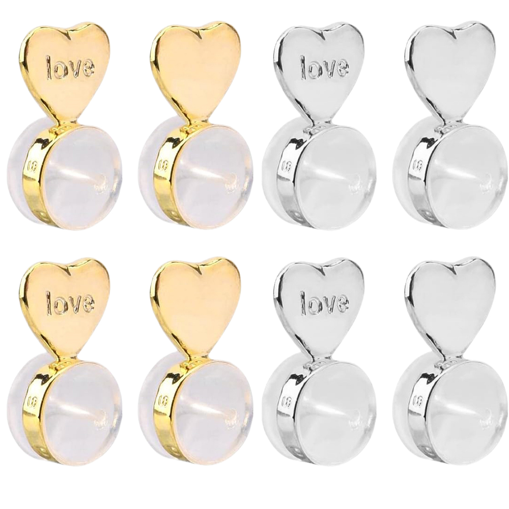 10Pcs/Lotto Di Gomma Amore Adore Oreschi A Orecchini Regolabili Stant Stante PE…