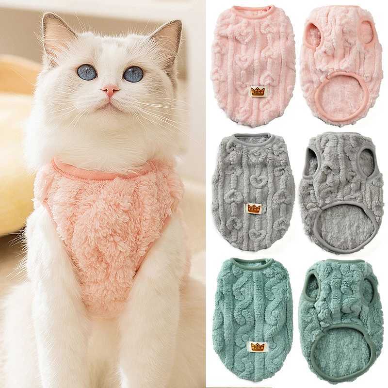 Soft Cozy Cat Clothes Autumn Winter Warm Fleece Sweatshirt for Small Medium Dogs Puppy Kitten Jacket Coat Pet Chihuahua SweaterXJ250109