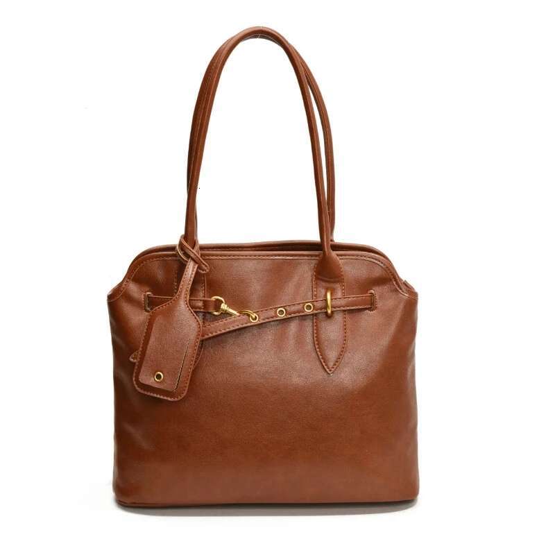 PU Zipper 2024 High Quality Shoulder Solid Color Simple Fashion Tote Bag Soft Versatile Commuter Western Style Handbag