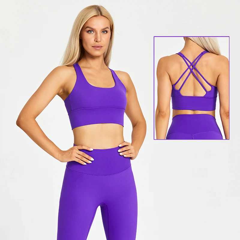 ABS LOLI Brushed Naked Feel Yoga Set Active Wear Women Outfit 2 Piece High Waist Gym Leggings Padded Sports Bra Fitness ClothingXJ250109